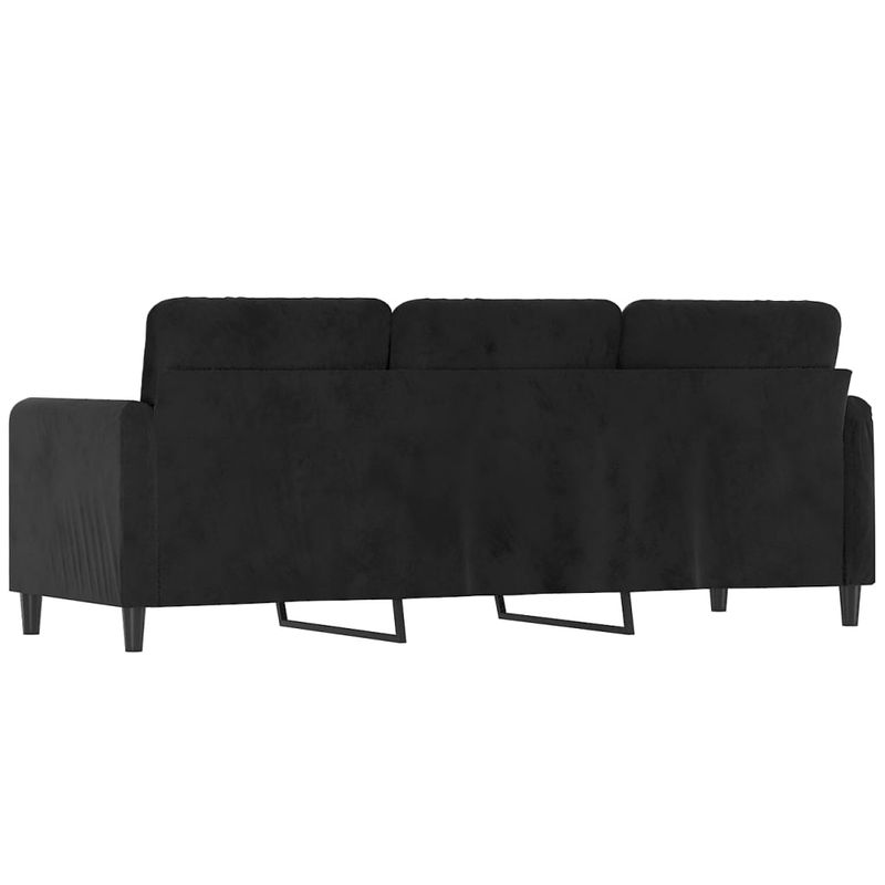 Casa si Gradina - Mobilier - Canapele si coltare - Canapele - Canapea cu 3 locuri, Negru, 180 cm, catifea - Infinity.ro