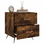 Casa si Gradina - Mobilier - Comode si corpuri - Noptiere - Noptiera, stejar fumuriu, 40x35x47,5 cm, lemn compozit - Infinity.ro