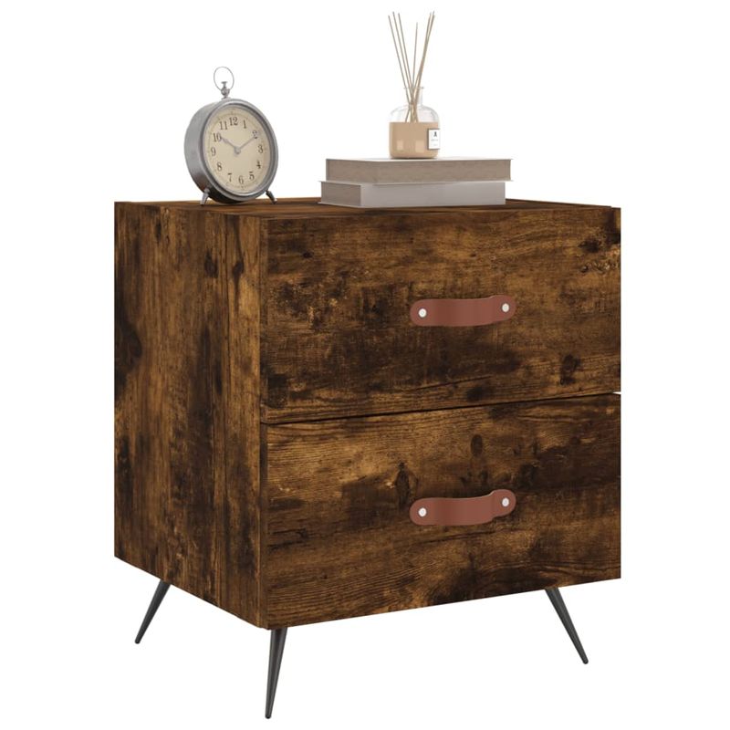 Casa si Gradina - Mobilier - Comode si corpuri - Noptiere - Noptiera, stejar fumuriu, 40x35x47,5 cm, lemn compozit - Infinity.ro