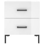 Casa si Gradina - Mobilier - Comode si corpuri - Noptiere - Noptiere, 2 buc., alb extralucios, 40x35x47,5 cm, lemn compozit - Infinity.ro