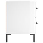 Casa si Gradina - Mobilier - Comode si corpuri - Noptiere - Noptiere, 2 buc., alb extralucios, 40x35x47,5 cm, lemn compozit - Infinity.ro
