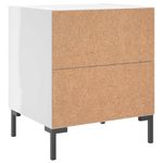 Casa si Gradina - Mobilier - Comode si corpuri - Noptiere - Noptiere, 2 buc., alb extralucios, 40x35x47,5 cm, lemn compozit - Infinity.ro
