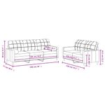 Casa si Gradina - Mobilier - Seturi de mobilier - Seturi living - Set de canapele cu perne, 2 piese, crem, material textil - Infinity.ro
