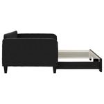 Casa si Gradina - Mobilier - Paturi si accesorii - Paturi - Pat de zi cu extensie, negru, 100x200 cm, textil - Infinity.ro