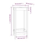 Casa si Gradina - Mobilier - Mese si birouri - Mese bucatarie si dining - Masa de bar, alb, 50x50x110 cm, lemn masiv de pin - Infinity.ro