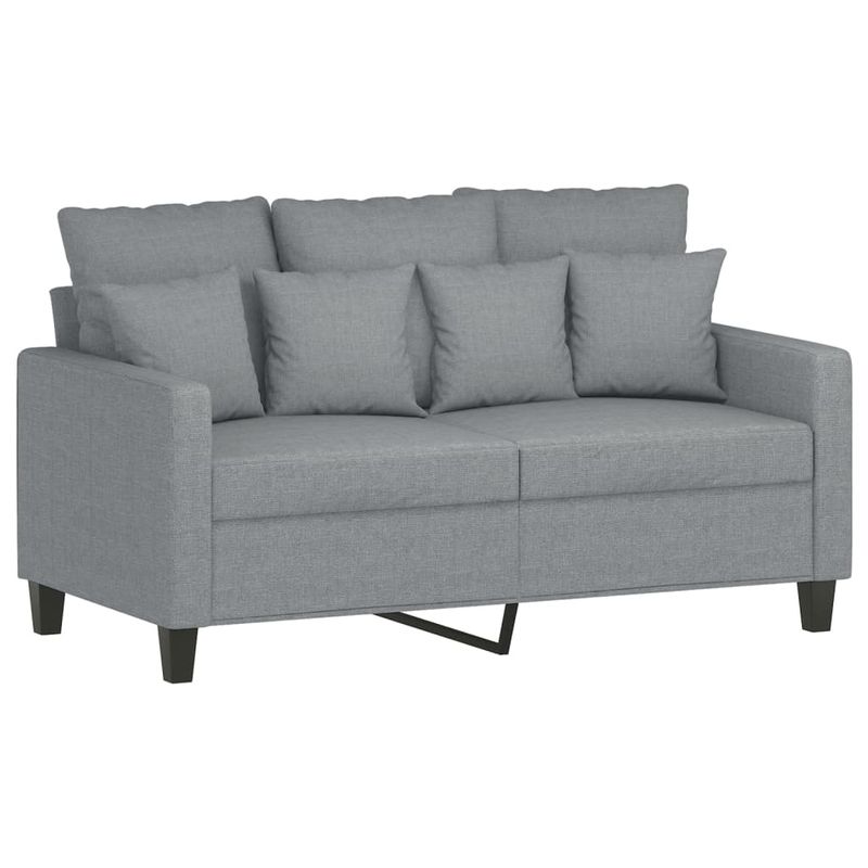 Casa si Gradina - Mobilier - Seturi de mobilier - Seturi living - Set de canapele cu perne, 3 piese, gri deschis, textil - Infinity.ro