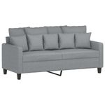 Casa si Gradina - Mobilier - Seturi de mobilier - Seturi living - Set de canapele cu perne, 3 piese, gri deschis, textil - Infinity.ro