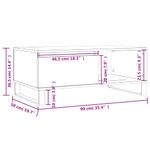 Casa si Gradina - Mobilier - Mese si birouri - Masute de cafea - Masuta de cafea, stejar fumuriu, 90x50x36,5 cm, lemn prelucrat - Infinity.ro