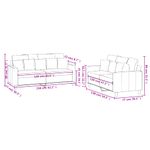 Casa si Gradina - Mobilier - Seturi de mobilier - Seturi living - Set de canapele cu perne, 2 piese, maro, catifea - Infinity.ro