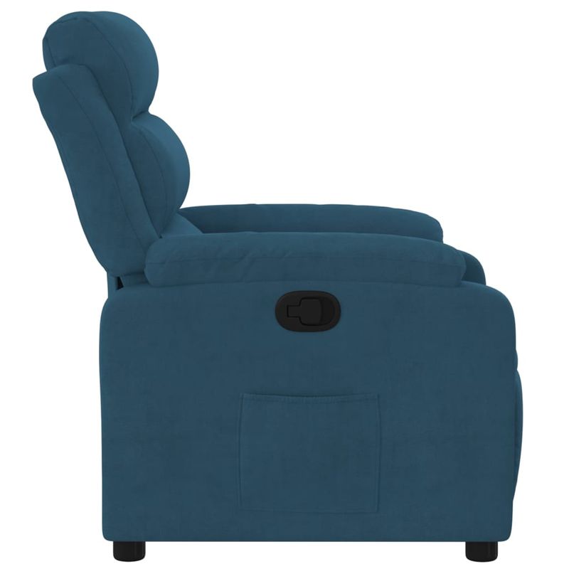 Casa si Gradina - Mobilier - Scaune si fotolii - Fotolii - Fotoliu rabatabil, albastru, catifea - Infinity.ro