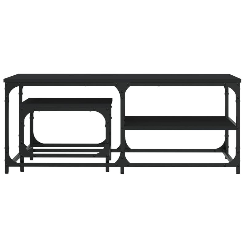 Casa si Gradina - Mobilier - Mese si birouri - Masute de cafea - Mese suprapuse de cafea, 2 buc, negru, lemn prelucrat - Infinity.ro
