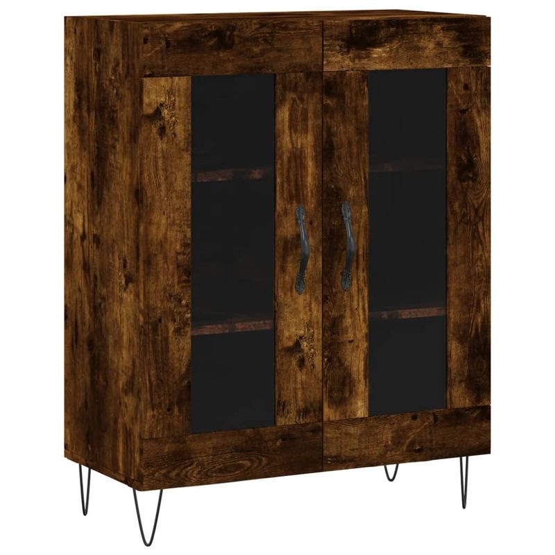 Casa si Gradina - Mobilier - Comode si corpuri - Corpuri bucatarie - Dulap inalt, stejar fumuriu, 69,5x34x180, lemn compozit - Infinity.ro