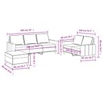 Casa si Gradina - Mobilier - Seturi de mobilier - Seturi living - Set de canapele cu perne, 3 piese, gri inchis, textil - Infinity.ro