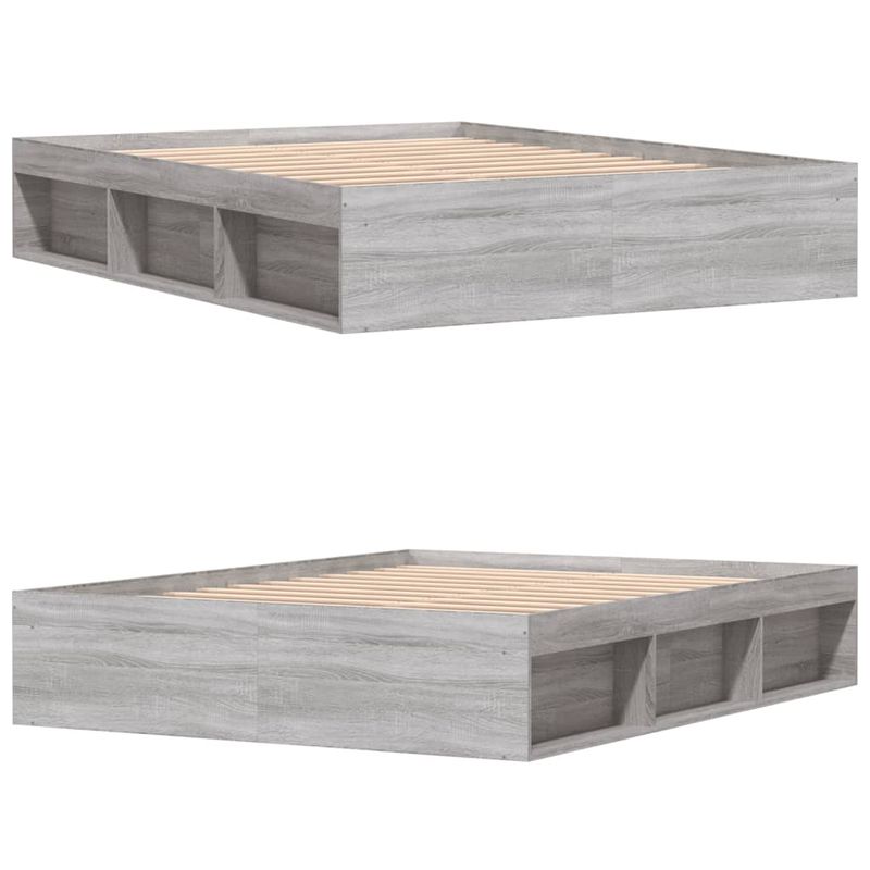 Casa si Gradina - Mobilier - Paturi si accesorii - Paturi - Cadru de pat King Size, sonoma gri, 150x200 cm - Infinity.ro