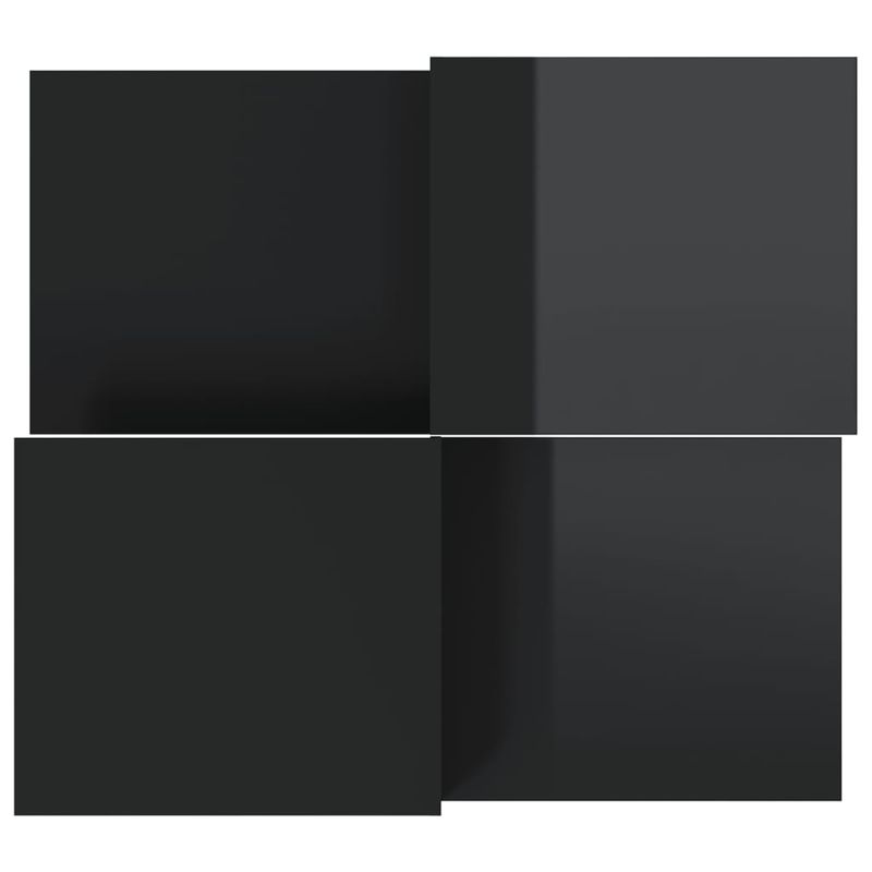 Casa si Gradina - Mobilier - Mese si birouri - Masute de cafea - Masute de cafea, 2 buc., negru extralucios, lemn prelucrat - Infinity.ro