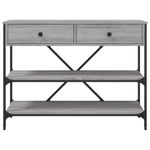 Casa si Gradina - Mobilier - Comode si corpuri - Console - Masa consola cu sertare si rafturi sonoma gri lemn prelucrat - Infinity.ro
