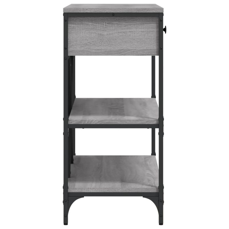 Casa si Gradina - Mobilier - Comode si corpuri - Console - Masa consola cu sertare si rafturi sonoma gri lemn prelucrat - Infinity.ro