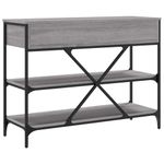 Casa si Gradina - Mobilier - Comode si corpuri - Console - Masa consola cu sertare si rafturi sonoma gri lemn prelucrat - Infinity.ro