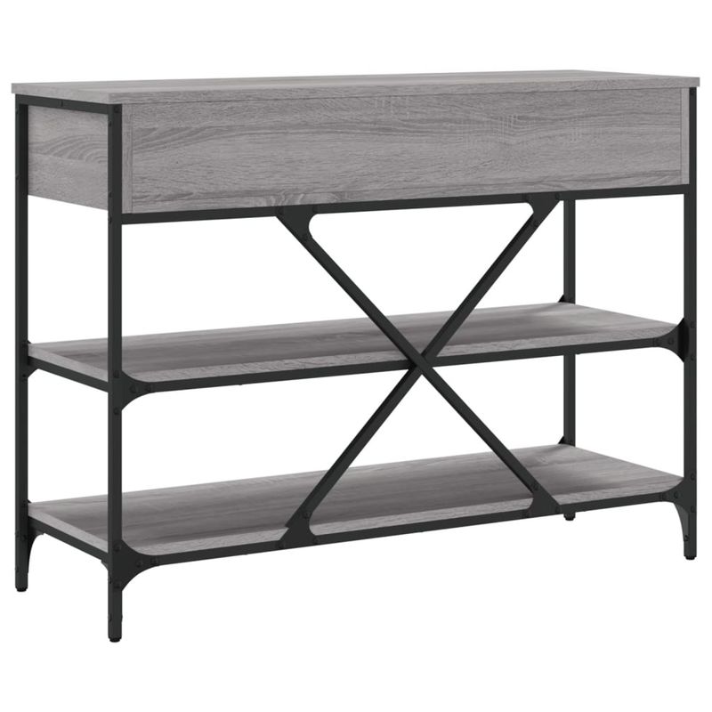 Casa si Gradina - Mobilier - Comode si corpuri - Console - Masa consola cu sertare si rafturi sonoma gri lemn prelucrat - Infinity.ro