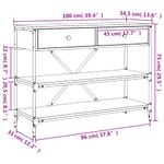 Casa si Gradina - Mobilier - Comode si corpuri - Console - Masa consola cu sertare si rafturi sonoma gri lemn prelucrat - Infinity.ro