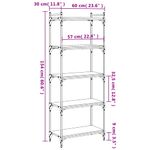Casa si Gradina - Mobilier - Biblioteci si rafturi - Biblioteci - Biblioteca 5 niveluri, stejar maro 60x30x154 cm, lemn prelucrat - Infinity.ro