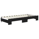Casa si Gradina - Mobilier - Paturi si accesorii - Paturi - Pat de zi cu extensie si sertare, negru, 80x200 cm, textil - Infinity.ro