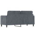 Casa si Gradina - Mobilier - Canapele si coltare - Canapele - Canapea cu 2 locuri, gri inchis, 140 cm, catifea - Infinity.ro