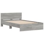 Casa si Gradina - Mobilier - Paturi si accesorii - Paturi - Cadru de pat cu tablie, gri sonoma, 120x200 cm - Infinity.ro