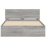 Casa si Gradina - Mobilier - Paturi si accesorii - Paturi - Cadru de pat cu tablie, gri sonoma, 120x200 cm - Infinity.ro