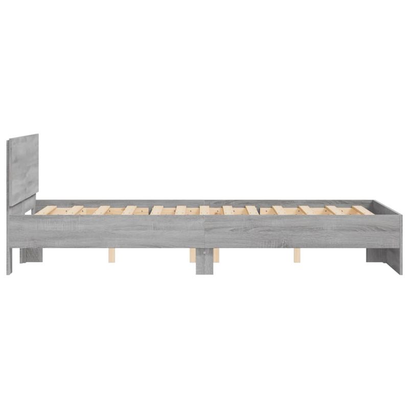 Casa si Gradina - Mobilier - Paturi si accesorii - Paturi - Cadru de pat cu tablie, gri sonoma, 120x200 cm - Infinity.ro
