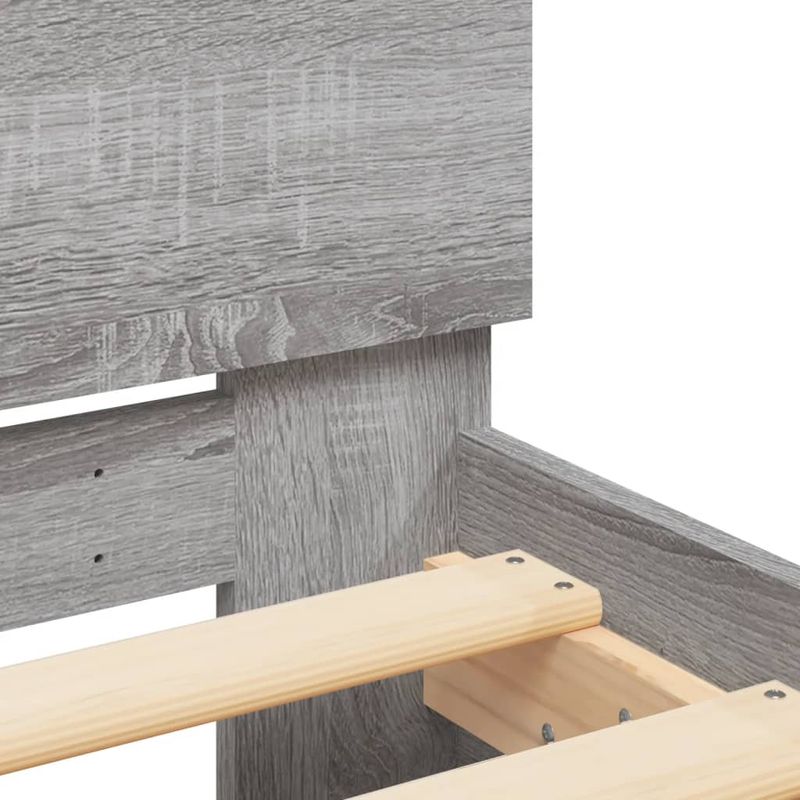 Casa si Gradina - Mobilier - Paturi si accesorii - Paturi - Cadru de pat cu tablie, gri sonoma, 120x200 cm - Infinity.ro