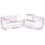 Casa si Gradina - Mobilier - Seturi de mobilier - Seturi living - Set de canapele cu perne, 2 piese, gri, piele ecologica - Infinity.ro