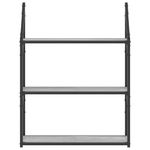 Casa si Gradina - Mobilier - Biblioteci si rafturi - Rafturi - Raft cu 3 niveluri, gri sonoma, 60x21x78,5 cm, lemn prelucrat - Infinity.ro