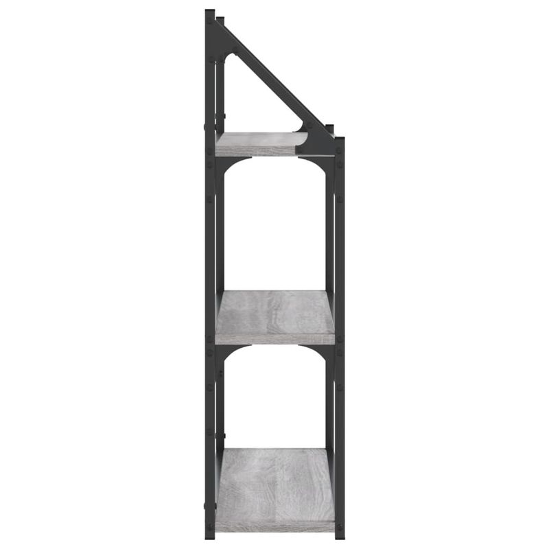 Casa si Gradina - Mobilier - Biblioteci si rafturi - Rafturi - Raft cu 3 niveluri, gri sonoma, 60x21x78,5 cm, lemn prelucrat - Infinity.ro