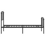 Casa si Gradina - Mobilier - Paturi si accesorii - Paturi - Cadru pat metalic cu tablii de cap/picioare , negru, 75x190 cm - Infinity.ro