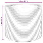 Casa si Gradina - Mobilier - Organizare si depozitare - Cutii depozitare - Cos de depozitare, gri și alb, diametru 40x35 cm, bumbac - Infinity.ro
