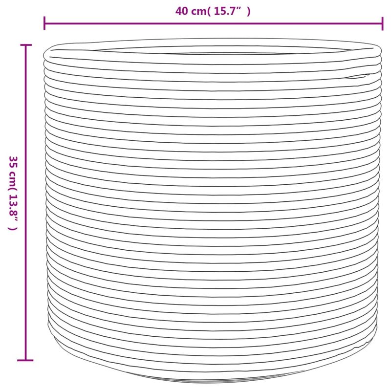 Casa si Gradina - Mobilier - Organizare si depozitare - Cutii depozitare - Cos de depozitare, gri și alb, diametru 40x35 cm, bumbac - Infinity.ro