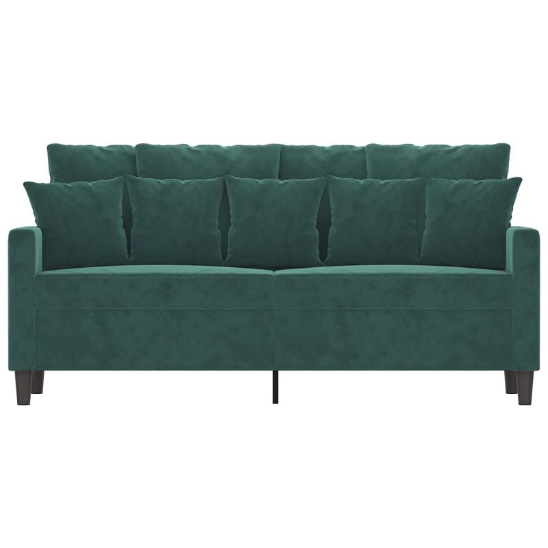 Casa si Gradina - Mobilier - Canapele si coltare - Canapele - Canapea cu 2 locuri, verde inchis, 140 cm, catifea - Infinity.ro