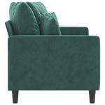 Casa si Gradina - Mobilier - Canapele si coltare - Canapele - Canapea cu 2 locuri, verde inchis, 140 cm, catifea - Infinity.ro
