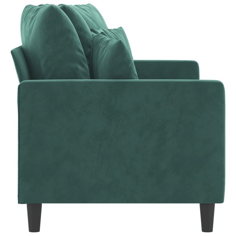 Casa si Gradina - Mobilier - Canapele si coltare - Canapele - Canapea cu 2 locuri, verde inchis, 140 cm, catifea - Infinity.ro
