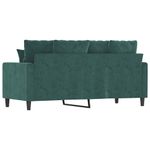 Casa si Gradina - Mobilier - Canapele si coltare - Canapele - Canapea cu 2 locuri, verde inchis, 140 cm, catifea - Infinity.ro
