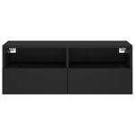 Casa si Gradina - Mobilier - Comode si corpuri - Comode - Comode TV de perete, negru, 80x30x30 cm, lemn prelucrat - Infinity.ro