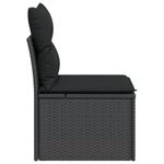 Casa si Gradina - Gradina si terasa - Mobilier exterior - Canapele si fotolii gradina - Canapea de gradina fara cotiere, cu perne, negru, poliratan - Infinity.ro