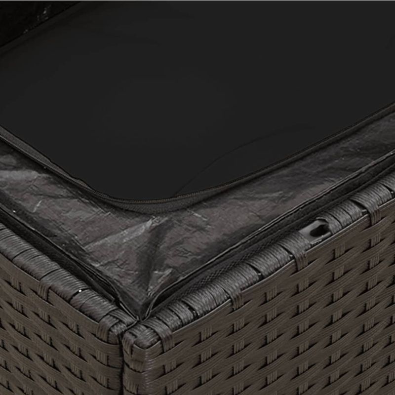 Casa si Gradina - Gradina si terasa - Mobilier exterior - Canapele si fotolii gradina - Canapea de gradina fara cotiere, cu perne, negru, poliratan - Infinity.ro