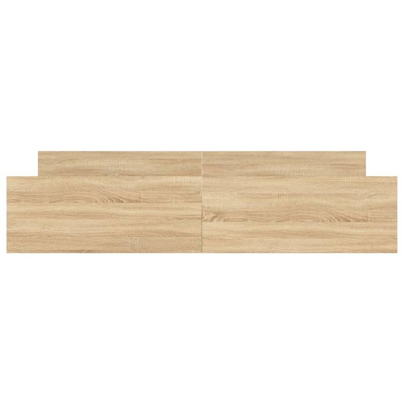 Casa si Gradina - Mobilier - Paturi si accesorii - Paturi - Cadru pat cu tablie la cap/picioare, stejar sonoma, 200x200 cm - Infinity.ro