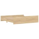 Casa si Gradina - Mobilier - Paturi si accesorii - Paturi - Cadru pat cu tablie la cap/picioare, stejar sonoma, 200x200 cm - Infinity.ro