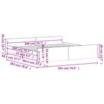 Casa si Gradina - Mobilier - Paturi si accesorii - Paturi - Cadru pat cu tablie la cap/picioare, stejar sonoma, 200x200 cm - Infinity.ro
