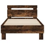 Casa si Gradina - Mobilier - Paturi si accesorii - Paturi - Cadru de pat cu tablie stejar fumuriu 75x190 cm lemn prelucrat - Infinity.ro