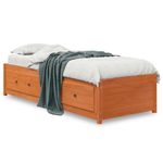 Casa si Gradina - Mobilier - Paturi si accesorii - Paturi - Pat de zi, maro ceruit, 75x190 cm, lemn masiv de pin - Infinity.ro