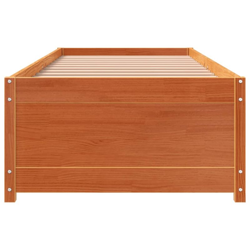 Casa si Gradina - Mobilier - Paturi si accesorii - Paturi - Pat de zi, maro ceruit, 75x190 cm, lemn masiv de pin - Infinity.ro